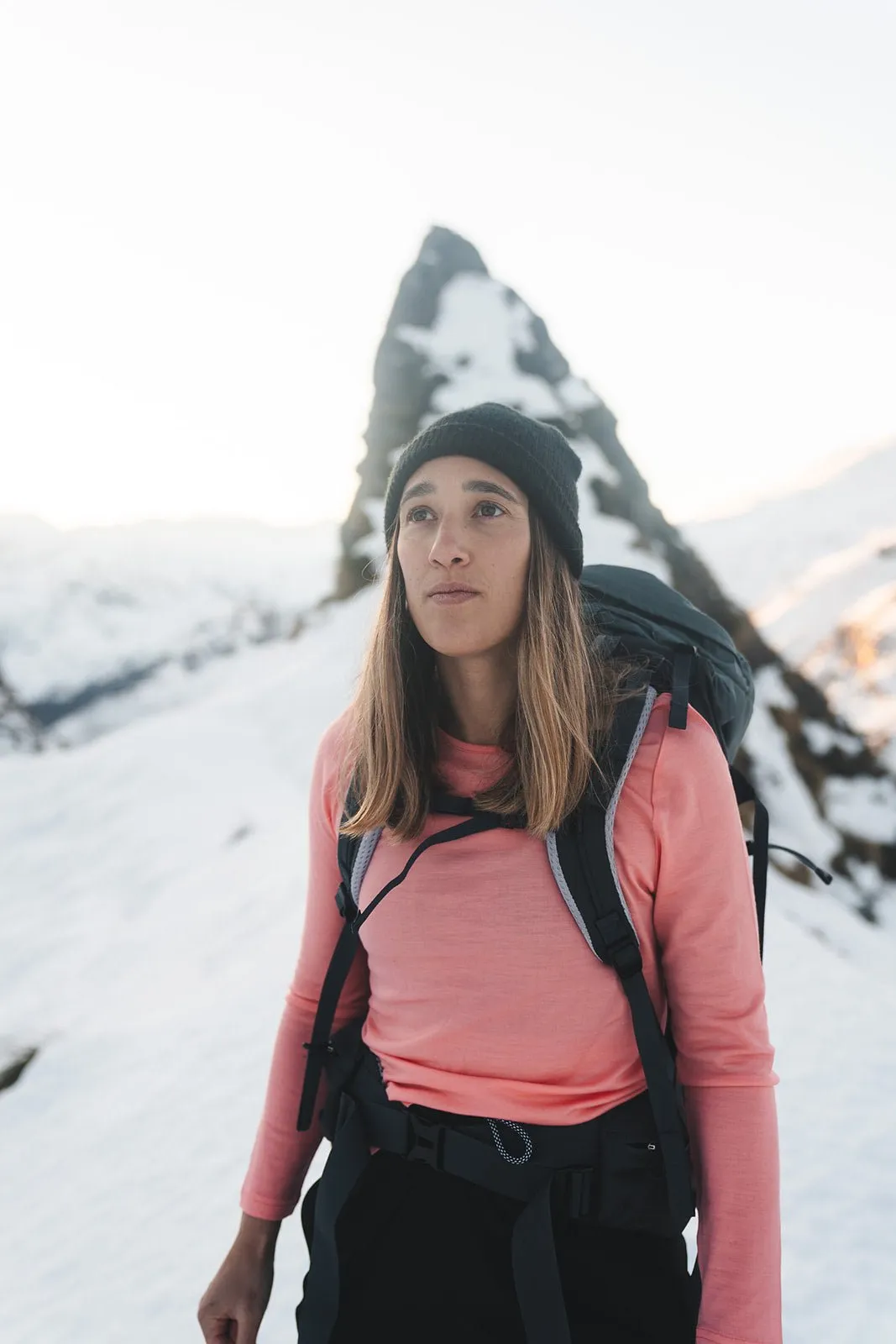 100% MERINO BEANIE UNISEX CUFFED/SLOUCH BLACK