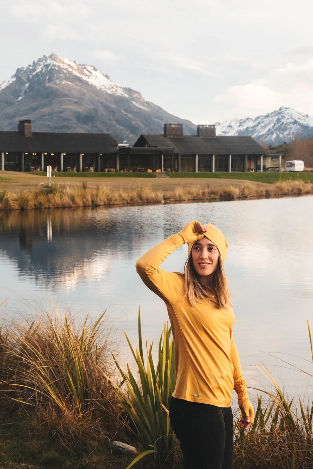 100% MERINO BEANIE UNISEX CUFFED/SLOUCH GOLD