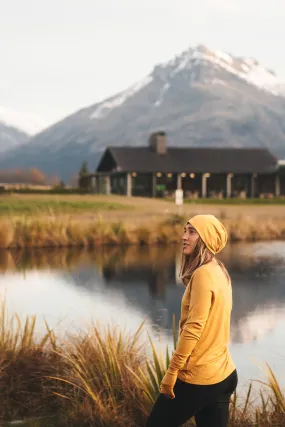 100% MERINO BEANIE UNISEX CUFFED/SLOUCH GOLD