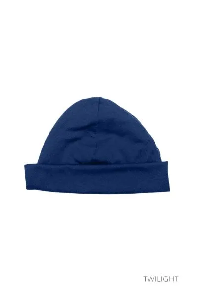 100% MERINO BEANIE UNISEX CUFFED/SLOUCH TWILIGHT