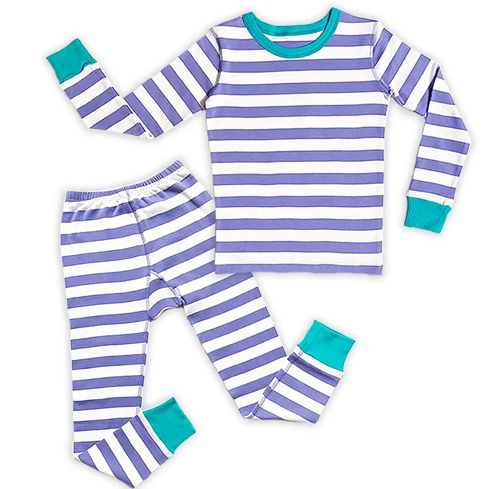 100% Organic Cotton Long Sleeve Pajamas for Kids