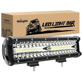 12 Inch 300W 30000LM Triple Row Spot/Flood Led Light Bar