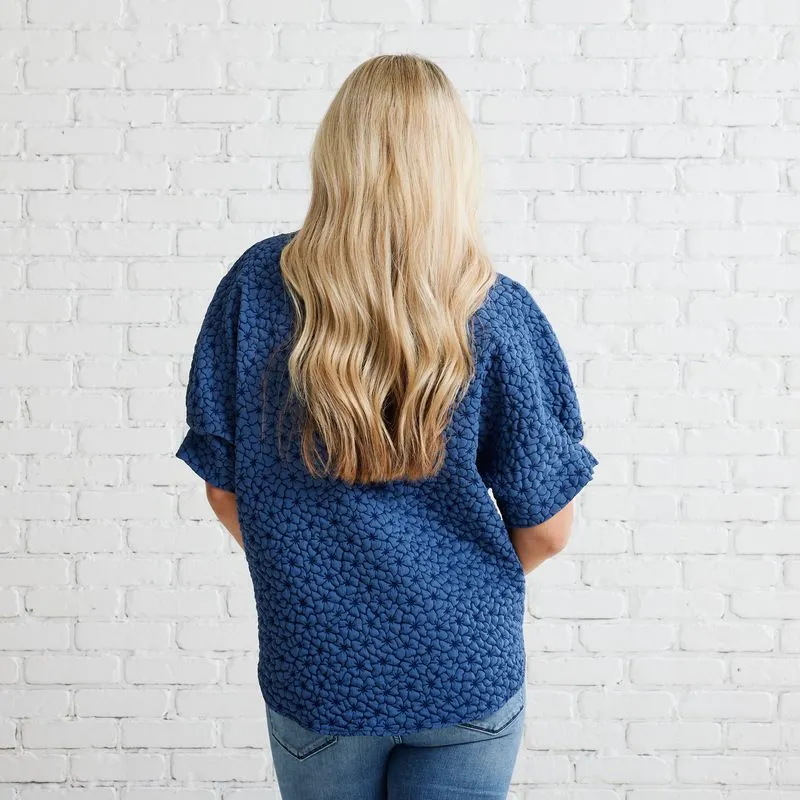 Annie Quilted Top Blue