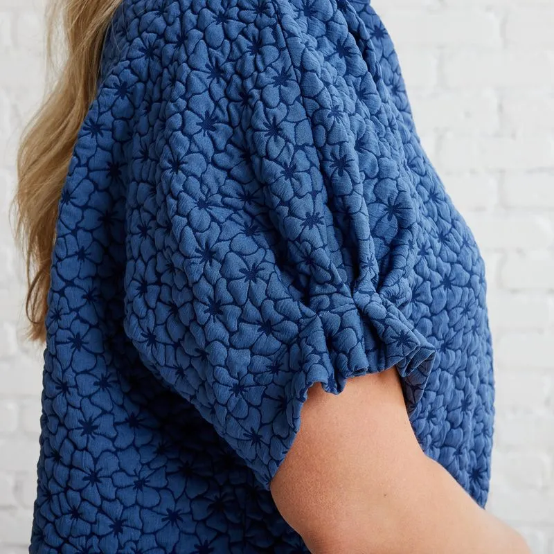Annie Quilted Top Blue