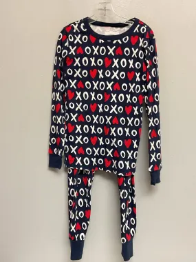 Crew Cuts Size 8 Navy & Red Cotton Big Girls Pajamas