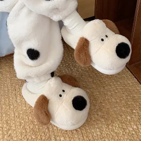 Cute Puppy Plush Slippers