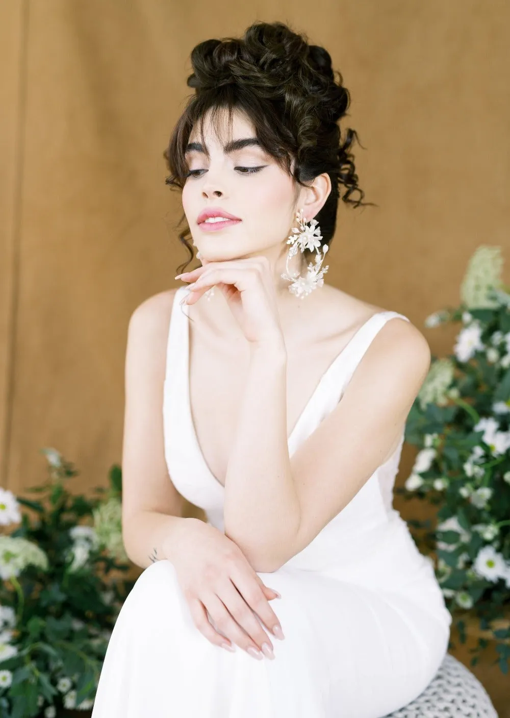 GINA Oversized Floral Hoop Earrings