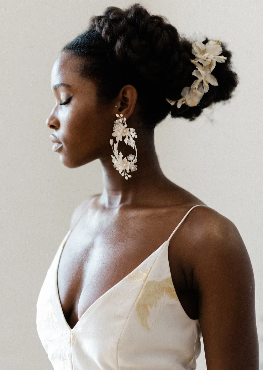 GINA Oversized Floral Hoop Earrings