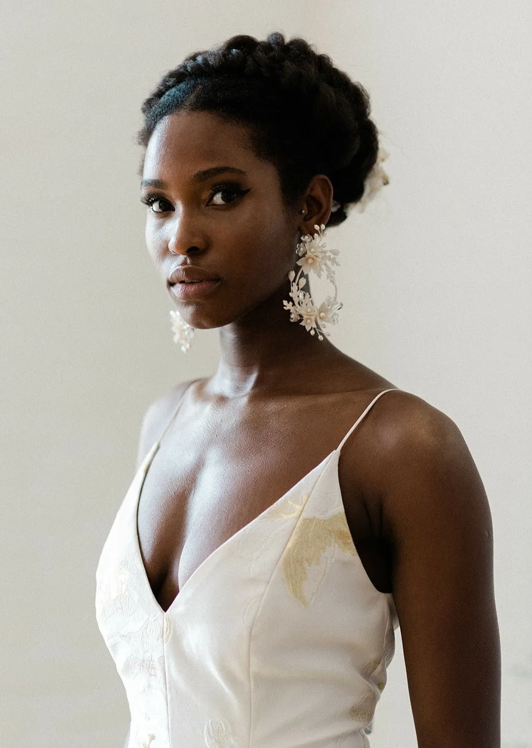 GINA Oversized Floral Hoop Earrings