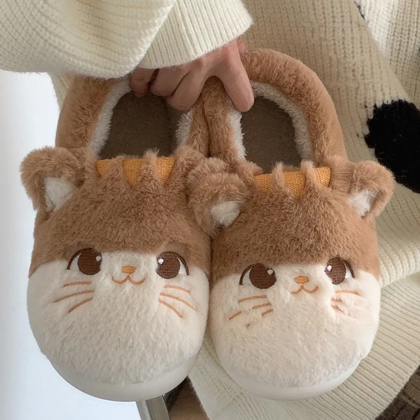 Kawaii Cartoon Hamster Plush Slippers