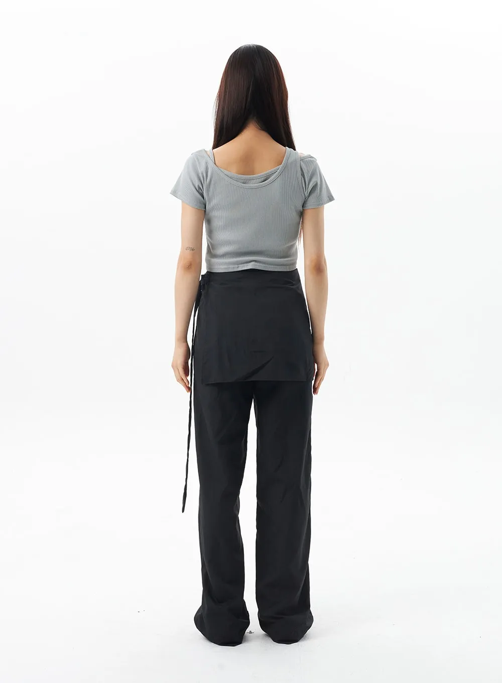 Layered Cropped Tee OU319