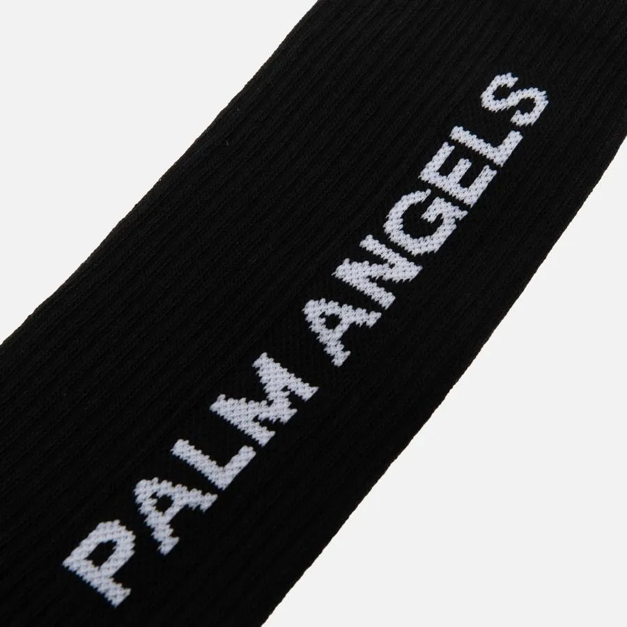 PALM ANGELS: VERTICAL LOGO SOCKS [BLACK]