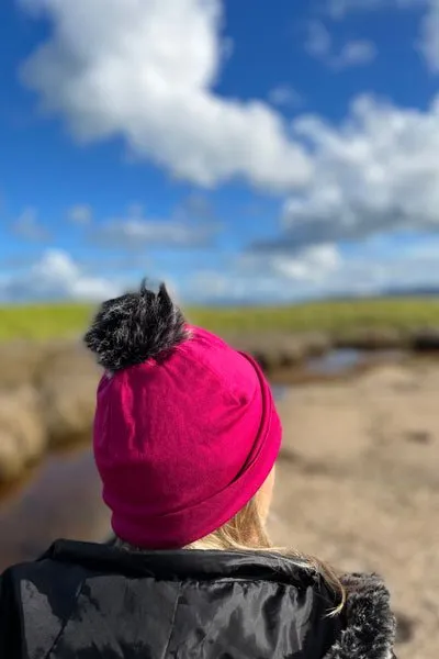 POM POM DETACHABLE FOR 100% MERINO BEANIE BLACK & GREY