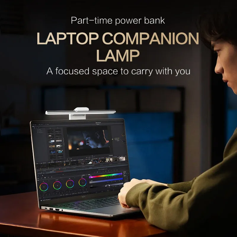 Portable Eye Protection Fill Light with Power Bank | Laptop & Monitor Display Lamp
