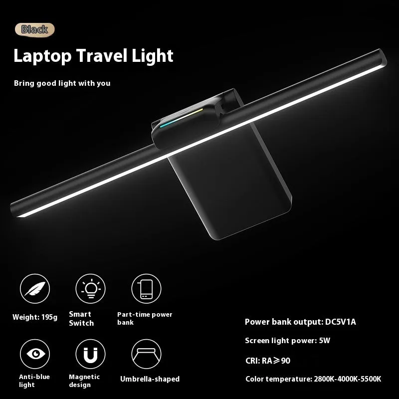Portable Eye Protection Fill Light with Power Bank | Laptop & Monitor Display Lamp