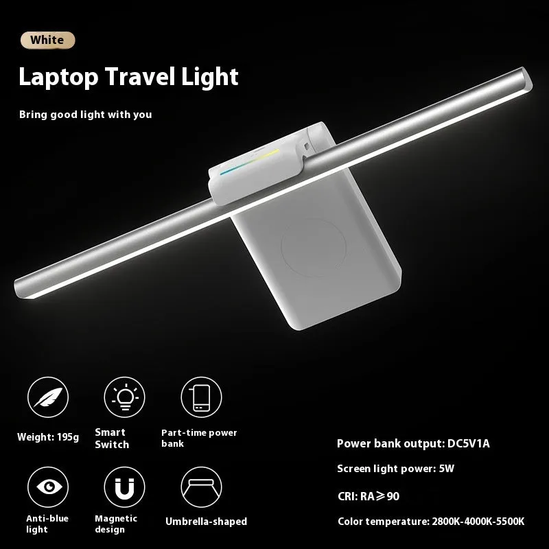 Portable Eye Protection Fill Light with Power Bank | Laptop & Monitor Display Lamp