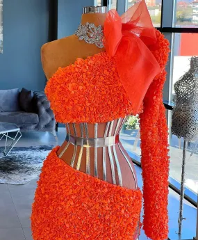 Reign High Slit Red Long Evening Dress