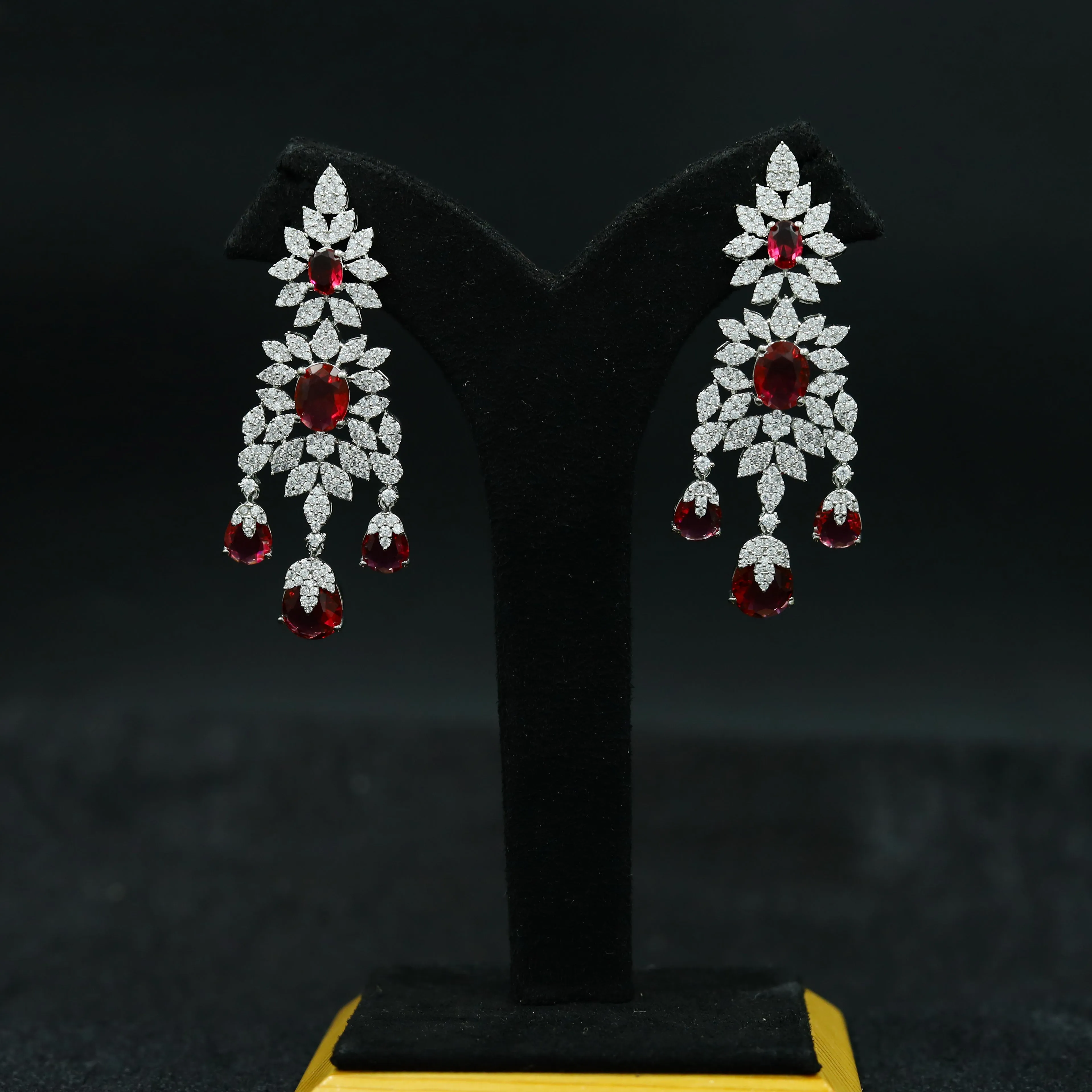 Round Neck Zircon/AD Necklace Set 12945-31