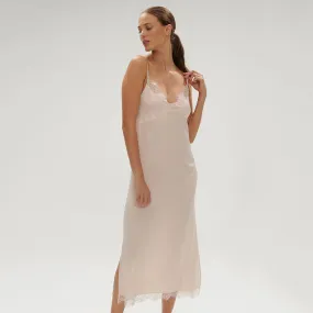 Satin Secrets Sakura Pink Long Nightdress