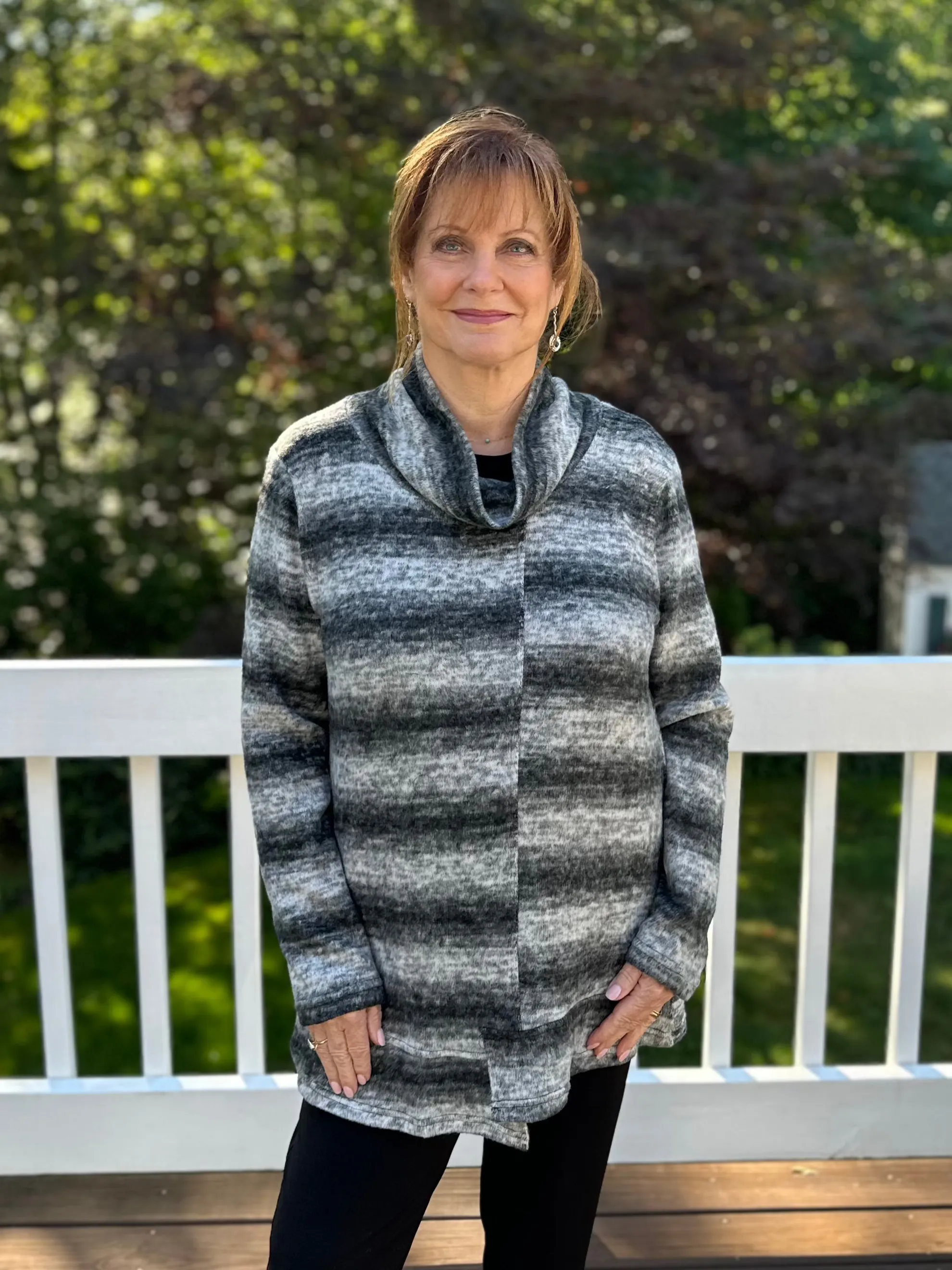 Shana Fleece Cowl Neck Sweater-50% OFF