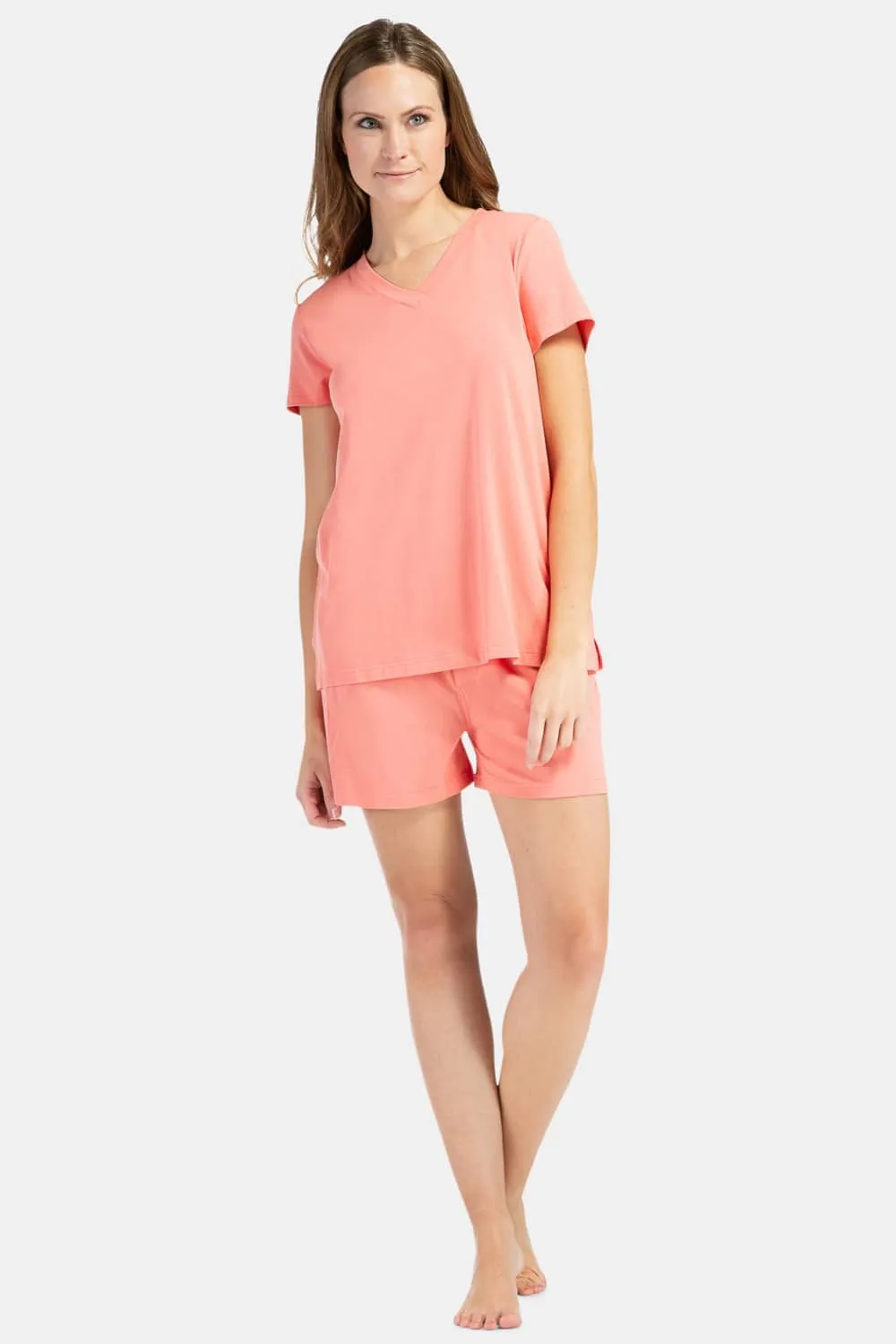 Women's Jersey Pajama Set - Relaxed Tee and Boxer Short - OUTLET - FINAL SALE