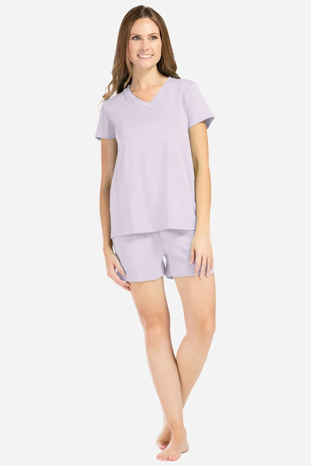 Women's Jersey Pajama Set - Relaxed Tee and Boxer Short - OUTLET - FINAL SALE