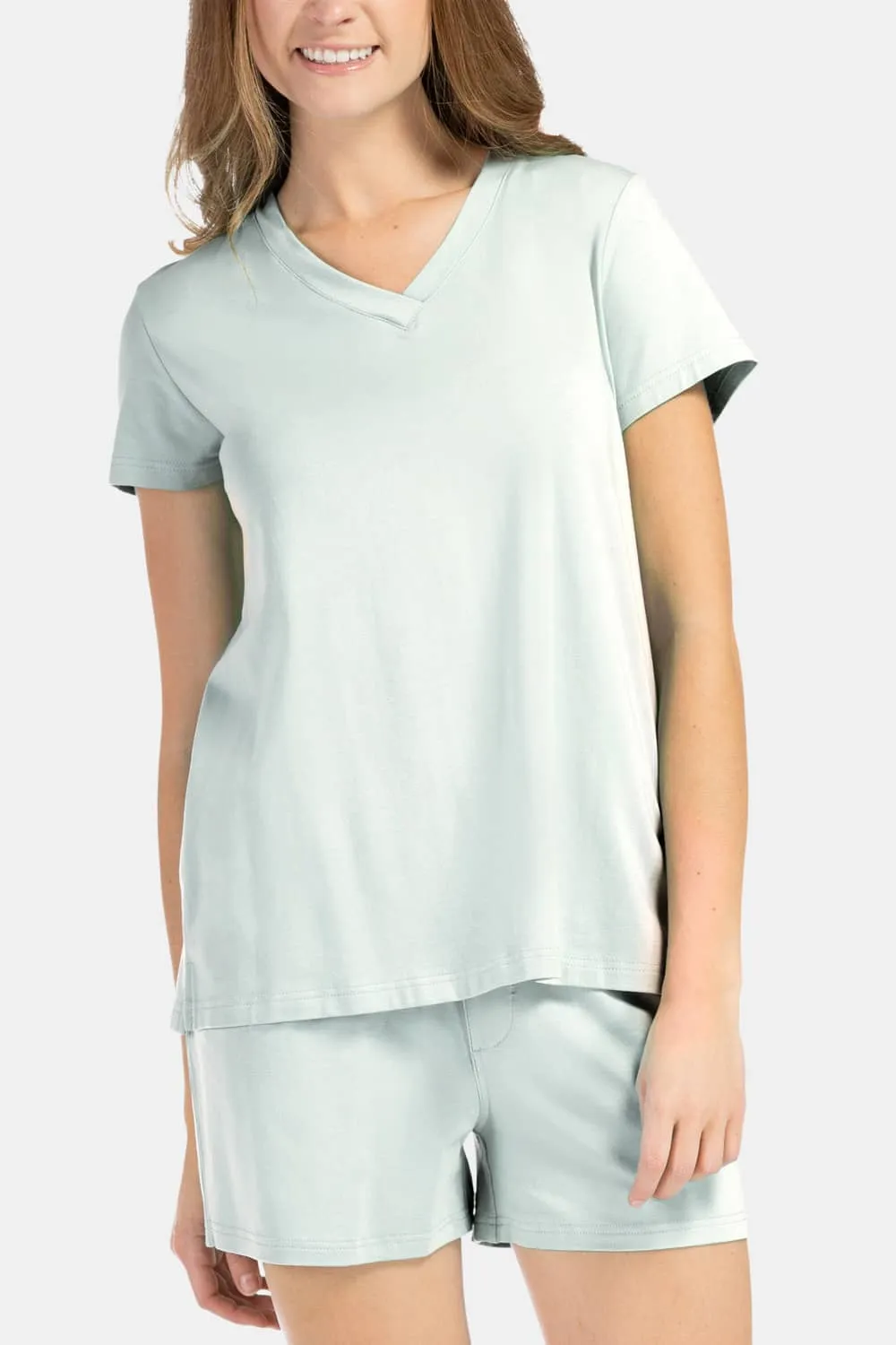 Women's Jersey Pajama Set - Relaxed Tee and Boxer Short - OUTLET - FINAL SALE