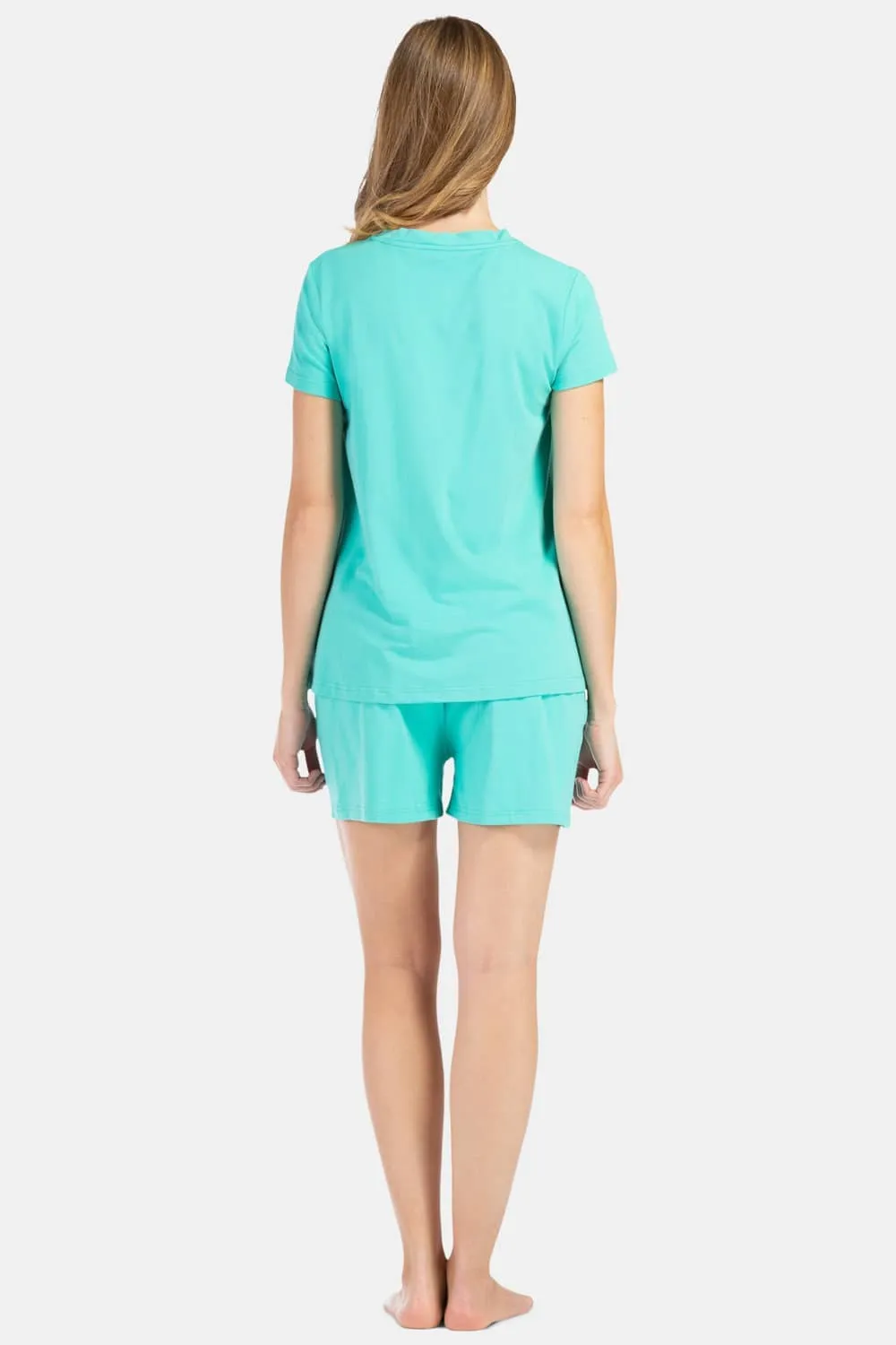 Women's Jersey Pajama Set - Relaxed Tee and Boxer Short - OUTLET - FINAL SALE