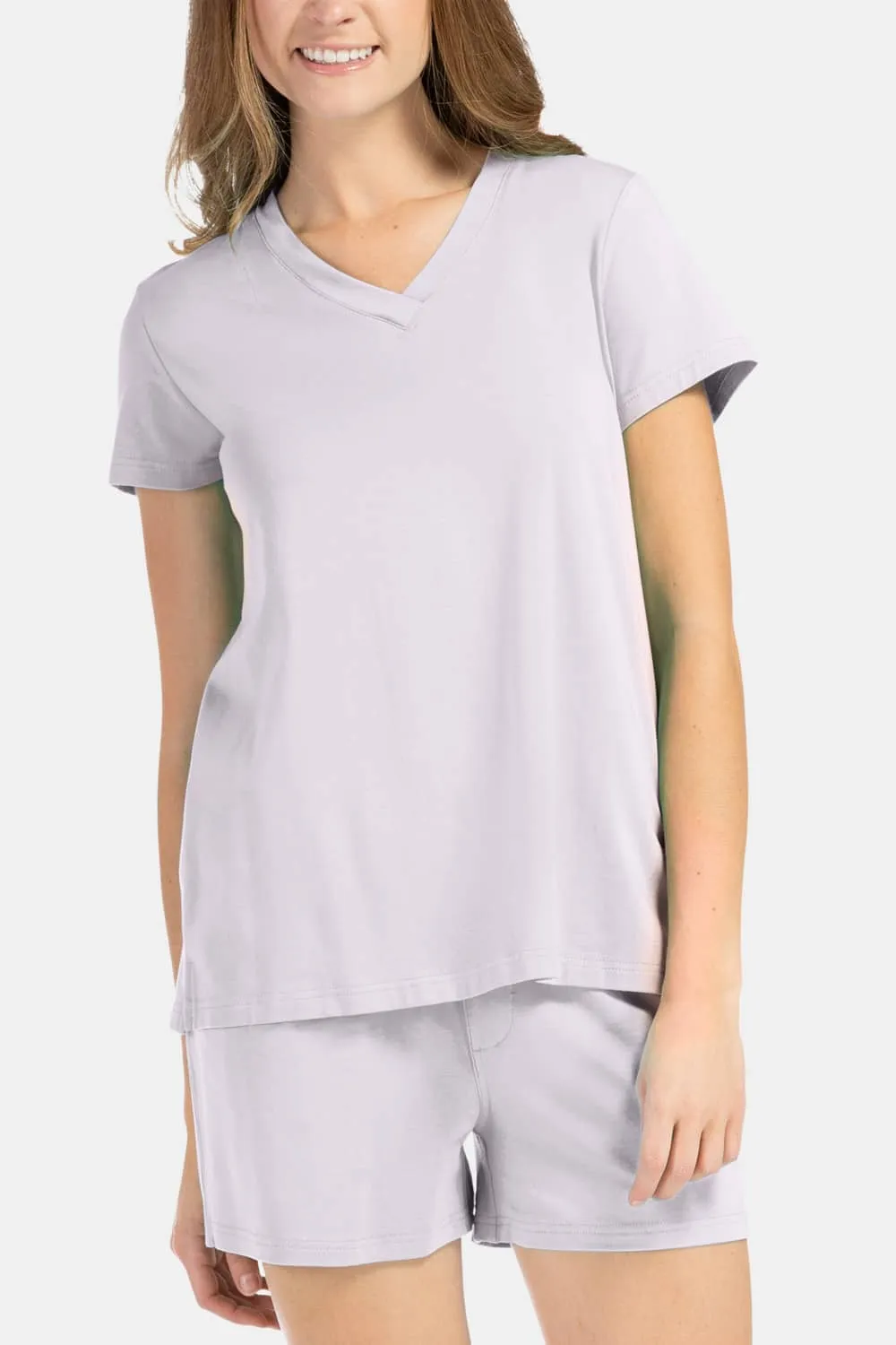 Women's Jersey Pajama Set - Relaxed Tee and Boxer Short - OUTLET - FINAL SALE
