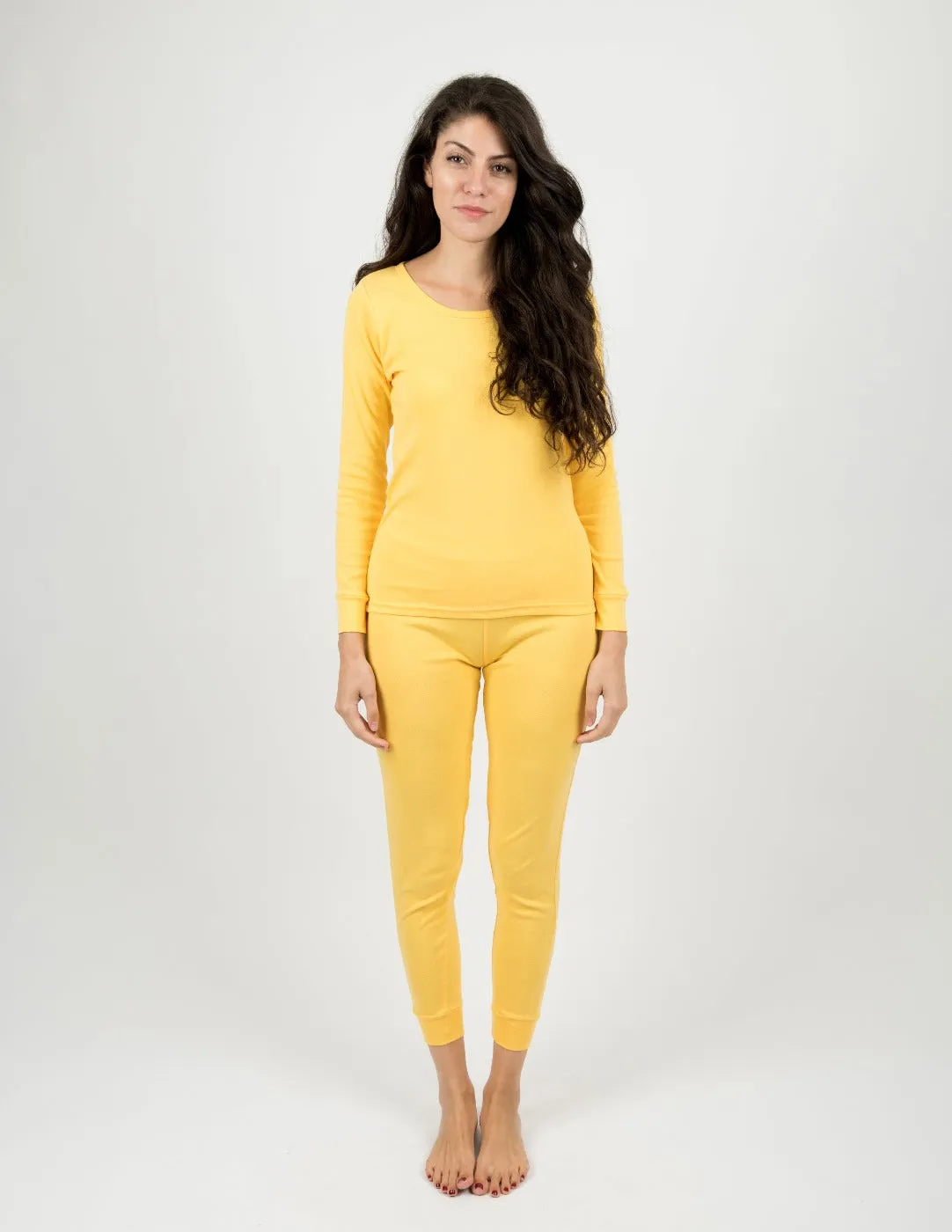 Women's Solid Yellow Pajamas